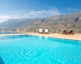 Kaş Andifli'de Deniz Manzaralı, Özel Havuzlu, 2+1 Kiralık Villa - 3