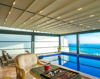 Kaş Bezirgan'da Deniz Manzaralı, Özel Havuzlu, Jakuzili Villa - 4