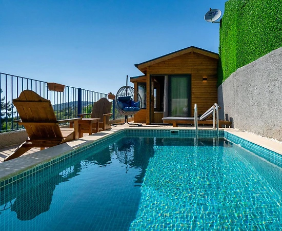 Fethiye Faralya'da Enfes Deniz Manzaralı, Özel Havuzlu, Lüks Villa - 1