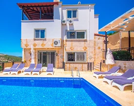 Kalkan Akbel'de Deniz Manzaralı, Özel Havuzlu, Korunaklı Villa - 2