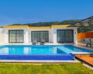 Kalkan Sarıbelen'de Eşsiz Doğa Manzaralı, Özel Havuzlu, Kiralık Villa - 4