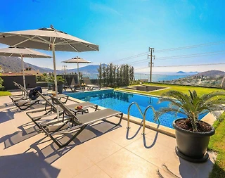 Kaş Kalkan'da Enfes Deniz Manzaralı, Özel Havuzlu, Şık Villa - 5