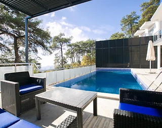 Kaş İslamlar'da Deniz Manzaralı, Özel Havuzlu, Jakuzili Villa - 4