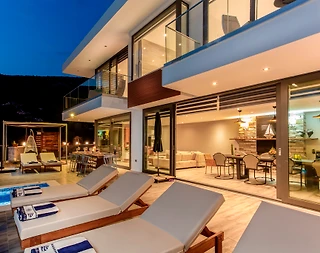 Kaş Kalkan'da Deniz Manzaralı, Özel Havuzlu, Estetik Villa - 5