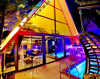 Kaş İslamlar'da Şık Tasarıma Sahip, Özel Havuzlu, Balayı Villası - 3