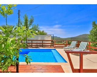 Kaş Çukurbağ'da Dağ Manzaralı, Özel Havuzlu, Kiralık Otantik Villa - 5