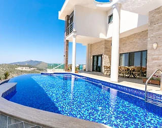 Kaş İslamlar'da Enfes Deniz Manzaralı, Özel Havuzlu, Konforlu Villa - 4