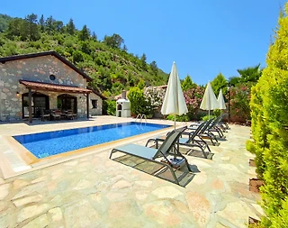 Fethiye Kayaköy'de Huzurlu Doğa İçerisinde, Özel Havuzlu, Taş Villa - 3
