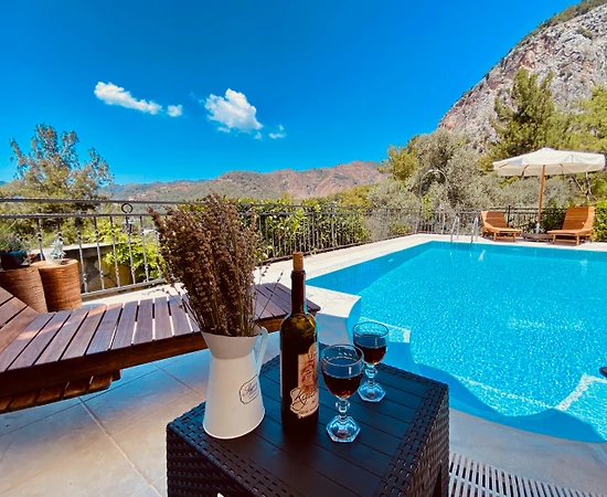 Fethiye Göcek'te Deniz Manzaralı, Özel Havuzlu, Konforlu Villa - 1