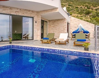 Kaş İslamlar'da Eşsiz Deniz Manzaralı, Özel Havuzlu, Jakuzili Villa - 4