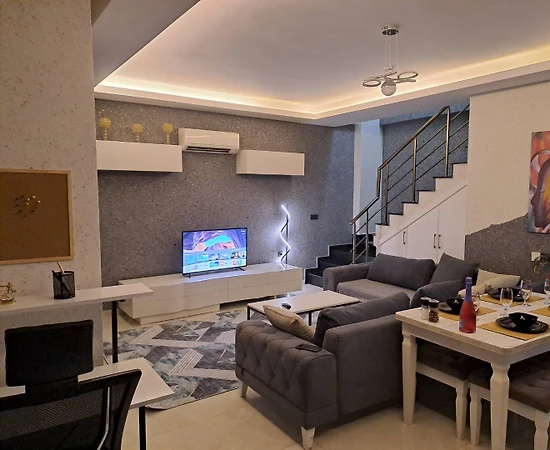 Alanya Kestel'de Geniş Ailelere Uygun, Ortak Havuzlu, Modern Dubleks Daire - 1