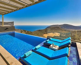 Kaş Bezirgan'da Deniz Manzaralı, Sonsuzluk Havuzlu, Modern Villa - 2