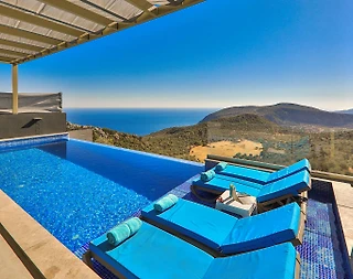 Kaş Bezirgan'da Deniz Manzaralı, Sonsuzluk Havuzlu, Modern Villa - 2