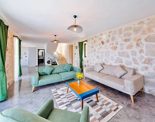 Kaş Gökçeören'de Göz Alıcı Deniz Manzaralı, Özel Havuzlu, 2+1 Villa - 4