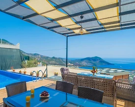 Kaş İslamlar'da Enfes Deniz Manzaralı, Özel Havuzlu, Balayı Villası - 2