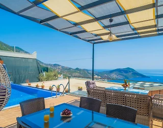 Kaş İslamlar'da Enfes Deniz Manzaralı, Özel Havuzlu, Balayı Villası - 2