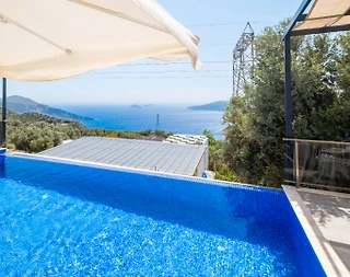 Kaş Bezirgan'da Eşsiz Deniz Manzaralı, Özel Havuzlu, Modern Villa - 4