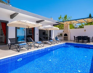 Kaş Bezirgan'da Eşsiz Deniz Manzaralı, Özel Havuzlu, Modern Villa - 3