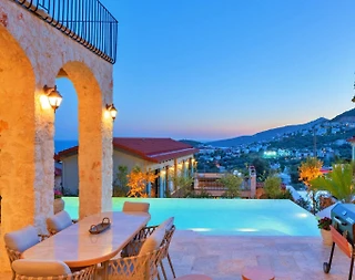 Kaş Kalkan'da İhtişamlı Deniz Manzaralı, Özel Havuzlu, Kiralık Villa - 3