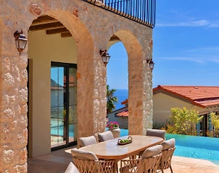 Kaş Kalkan'da İhtişamlı Deniz Manzaralı, Özel Havuzlu, Kiralık Villa - 4