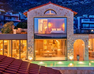 Kaş Kalkan'da Muhteşem Deniz Manzaralı, Özel Havuzlu, 6 Kişilik Villa - 1