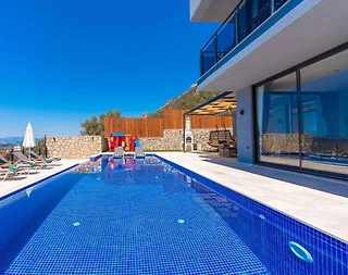 Kaş Bezirgan'da Muhteşem Deniz Manzaralı, Özel Havuzlu, Lüks Villa - 4