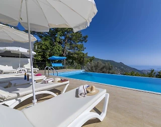 Kaş İslamlar'da Müthiş Deniz Manzaralı, Sonsuzluk Havuzlu, Kiralık Villa - 5