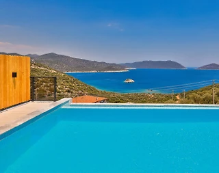 Kaş Belenli'de Panoramik Deniz Manzaralı, Özel Havuzlu, Şık Villa - 2