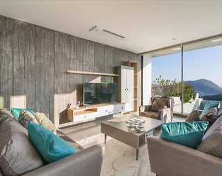 Kaş Kalkan'da Deniz Manzaralı, Özel Havuzlu, Jakuzili, Konforlu Villa - 4