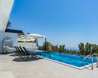 Kaş Bezirgan'da Enfes Deniz Manzaralı, Özel Havuzlu, Jakuzili Villa - 4