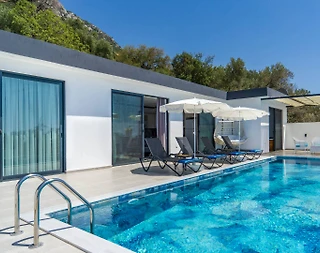Kaş Bezirgan'da Enfes Deniz Manzaralı, Özel Havuzlu, Jakuzili Villa - 3