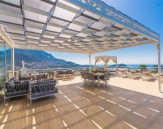 Kaş Kalkan'da Manzarası Denize Açılan, Özel Havuzlu, Kiralık Villa - 4