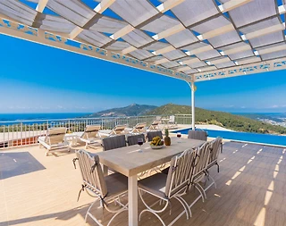 Kaş Kalkan'da Manzarası Denize Açılan, Özel Havuzlu, Kiralık Villa - 3