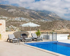 Kaş Kalkan'da Masalsı Deniz Manzaralı, Özel Havuzlu, Keyifli Villa - 3