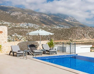 Kaş Kalkan'da Masalsı Deniz Manzaralı, Özel Havuzlu, Keyifli Villa - 3