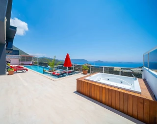 Kaş Belenli'de Deniz ve Doğa Manzaralı, Özel Havuzlu, 3+1 Villa - 5