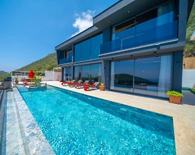 Kaş Belenli'de Deniz ve Doğa Manzaralı, Özel Havuzlu, 3+1 Villa - 2
