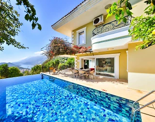 Kaş Andifli'de Göz Alıcı Deniz Manzaralı, Özel Havuzlu, Jakuzili Villa - 1