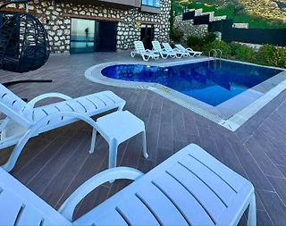 Kaş Sarıbelen'de Muhteşem Doğada, Özel Havuzlu, Taş Villa - 3