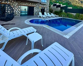 Kaş Sarıbelen'de Muhteşem Doğada, Özel Havuzlu, Taş Villa - 3