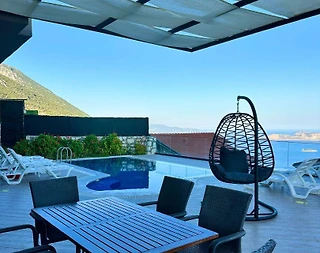 Kaş Sarıbelen'de Muhteşem Doğada, Özel Havuzlu, Taş Villa - 5