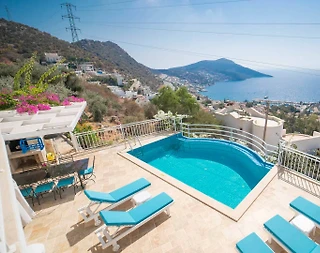 Kaş Kalkan'da Enfes Deniz Manzaralı, Özel Havuzlu, 10 Kişilik Villa - 3