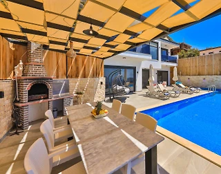 Kaş Bezirgan'da Enfes Deniz Manzaralı, Özel Havuzlu, Lüks Villa - 5