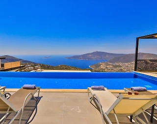Kaş Bezirgan'da Enfes Deniz Manzaralı, Özel Havuzlu, Lüks Villa - 3