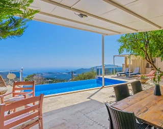 Kaş İslamlar'da Enfes Deniz Manzaralı, Özel Havuzlu, 6 Kişilik Villa - 4