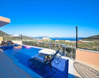 Kaş Belenli'de Deniz Manzaralı, Özel Havuzlu, 6 Kişilik Villa - 4