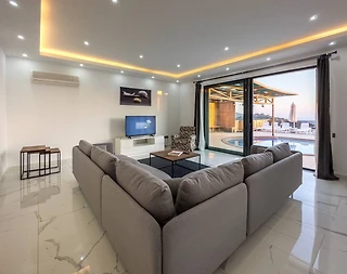 Kaş Bezirgan'da Deniz Manzaralı, Özel Havuzlu, Jakuzili, Şık Villa - 5