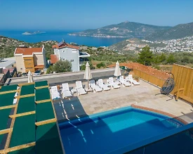 Kaş Bezirgan'da Deniz Manzaralı, Özel Havuzlu, Jakuzili, Kiralık Villa - 3