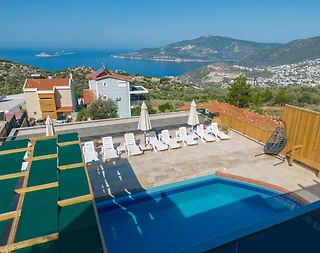 Kaş Bezirgan'da Deniz Manzaralı, Özel Havuzlu, Jakuzili, Şık Villa - 3