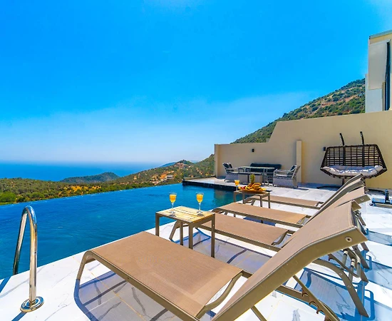 Kaş Bezirgan'da Deniz Manzaralı, Özel Havuzlu, 2+1 Villa - 1